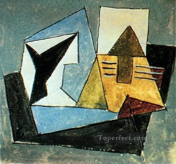  Cuenco Pintura - Cuenco de compota y guitarra sobre una mesa cubismo de 1920 Pablo Picasso
